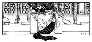 Una mujer durmiendo en una silla, 1898 de Eleanor Fortescue Brickdale