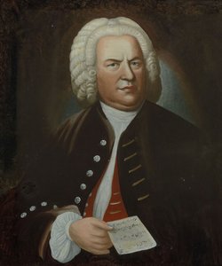 Retrato de Johann Sebastian Bach, mediados del siglo XVIII de Elias Gottlob Haussmann