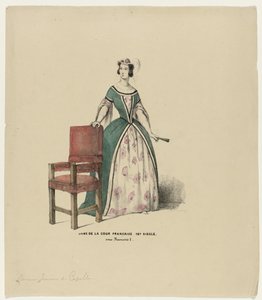 Dama de la corte francesa del siglo XVI. bajo Francois I (título sobre objeto)
