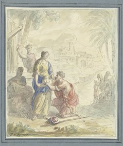 Rebeca y Elías en el pozo de Elias van Nijmegen
