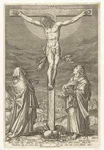 Cristo en la Cruz, con María y Juan Bautista Pasión de Cristo (título de la serie)