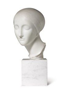 Cabeza ideal temprana (La Mysterieuse), c.1916-17 (mármol)