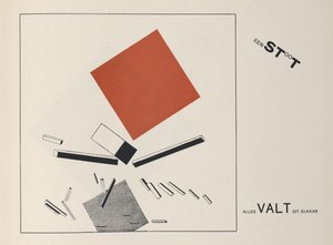 Sobre dos cuadrados, 1922 de Eliezer Markowich Lissitzky
