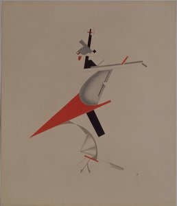 Rufián. Figurilla para la ópera Victoria sobre el sol de A. Kruchenykh, 1920-1921 de Eliezer Markowich Lissitzky