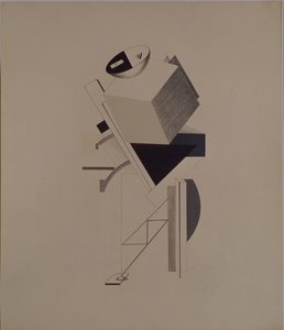 Hombre fuerte. Figurilla para la ópera Victoria sobre el sol de A. Kruchenykh, 1920-1921