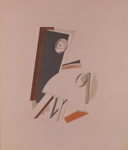 Los cobardes. Figurina para la ópera Victoria sobre el sol de A. Kruchenych, 1920-1921 de Eliezer Markowich Lissitzky