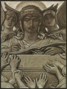 (Ilustración para Rubáiyát de Omar Khayyám) El ángel grabador de Elihu Vedder