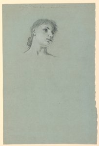 Dibujo, Estudio de una niña, ca. 1885 de Elihu Vedder