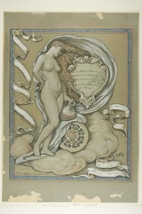 Estudio de Figura para Rubaiyat de Omar Khayyam de Elihu Vedder