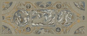 Estudio preliminar para el techo de Huntington House, de 60 estudios para el techo de Huntington (1926.80) de Elihu Vedder