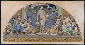 Roma, Representante de las Artes: diseño para decoración en Bowdoin College, 1894