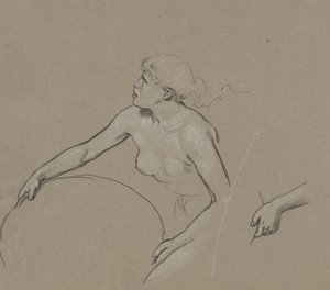 Estudios para Figura de Primavera de Elihu Vedder