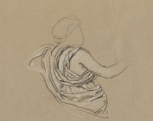 estudio para figura de otoño de Elihu Vedder