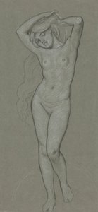estudio para la figura de venus de Elihu Vedder