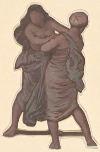 Estudio para "Chicas griegas bañándose" de Elihu Vedder