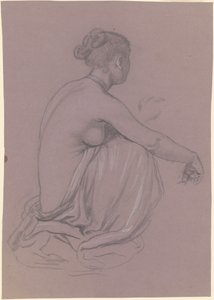 Estudio para "Chicas griegas bañándose" de Elihu Vedder