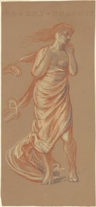 Estudio para "Chicas griegas bañándose" de Elihu Vedder