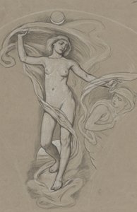 estudiar para luna de Elihu Vedder
