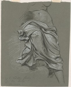 Estudio para "Las Parcas reuniendo las estrellas" de Elihu Vedder