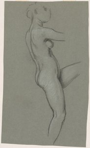 Estudio para "Las Parcas recogiendo las estrellas" de Elihu Vedder