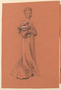 Estudio para "Procesión de bodas" de Elihu Vedder
