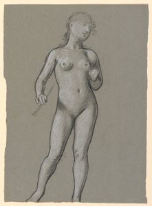 Estudio de desnudo femenino de Elihu Vedder