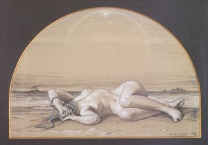La Medusa muerta (tiza sobre papel) de Elihu Vedder
