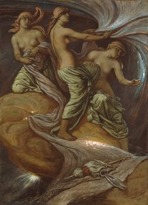Las Parcas recogiendo las estrellas de Elihu Vedder