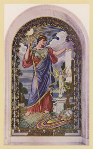 La Minerva de la Paz (litografía en color) de Elihu Vedder