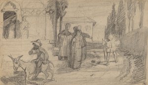 La parábola del molinero y el burro, c. 1859 de Elihu Vedder