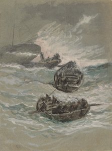 El naufragio, c. 1880 de Elihu Vedder