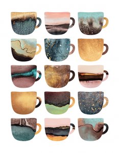 Tazas con motivos abstractos