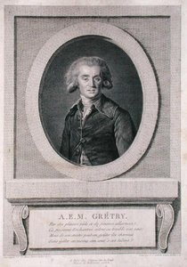 Andre Ernest Modeste Gretry (1741-1813) grabado por Louis Jacques Cathelin (1738-1804) 1786 de Elisabeth Louise (after) Vigee Lebrun