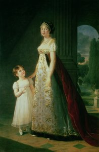 María Carolina Bonaparte (1782-1839) Reina de Nápoles con su hija Laetitia Murat de Elisabeth Louise Vigee Lebrun
