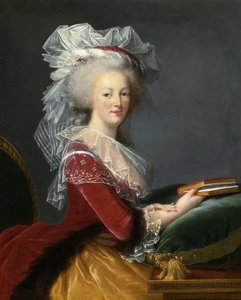 María Antonieta con un libro de Elisabeth Louise Vigee Lebrun