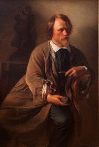 El escultor Jens Adolf Jerichau, el esposo de la artista, 1846 de Elisabeth Maria Anna Jerichau Baumann