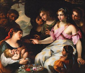 El hallazgo de Moisés de Elisabetta Sirani
