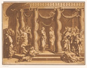 Cristo y la adúltera de Elisha Kirkall