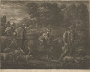 Huida a Egipto de Elisha Kirkall
