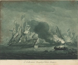 Escena de navegación de la colección de Onuphrij Edwin de Elisha Kirkall