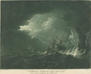 Escena de Embarcaciones de la Colección de Richard Lloyd de Elisha Kirkall after Willem van de Velde the Elder
