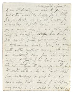 Carta autógrafa a John Ruskin, Casa Giudi, Florencia, 3 de junio de 1859