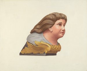 Figura de proa del bergantín "Packet" de Elizabeth Moutal