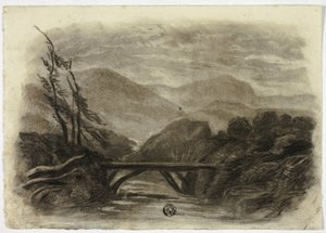 Arroyo de montaña con pequeño puente I de Elizabeth Murray