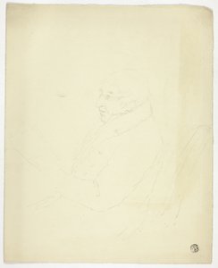 Perfil de hombre con gafas leyendo de Elizabeth Murray