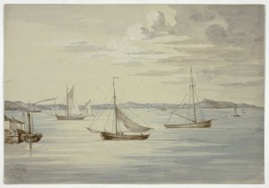 Vista de Inchkeith y las Islas del Firth of Forth desde Granton de Elizabeth Murray