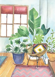 Plantas de interior, 2018 (acuarela)