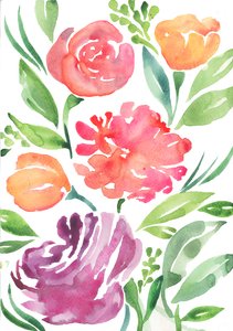Flores silvestres, 2018 (acuarela) de Elizabeth Rider