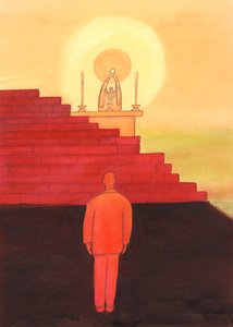 Una persona que vive en el amor propio, la avaricia, el orgullo, la dureza de corazón o cualquier estado pecaminoso, que no cambiará, construye un 