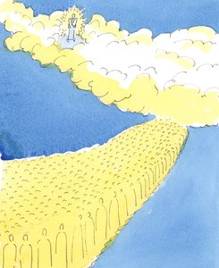 Todos los Santos en el Cielo saben lo que la gente desde Moisés ha sabido, que Dios quiere que honremos a nuestra madre y padre de Elizabeth Wang